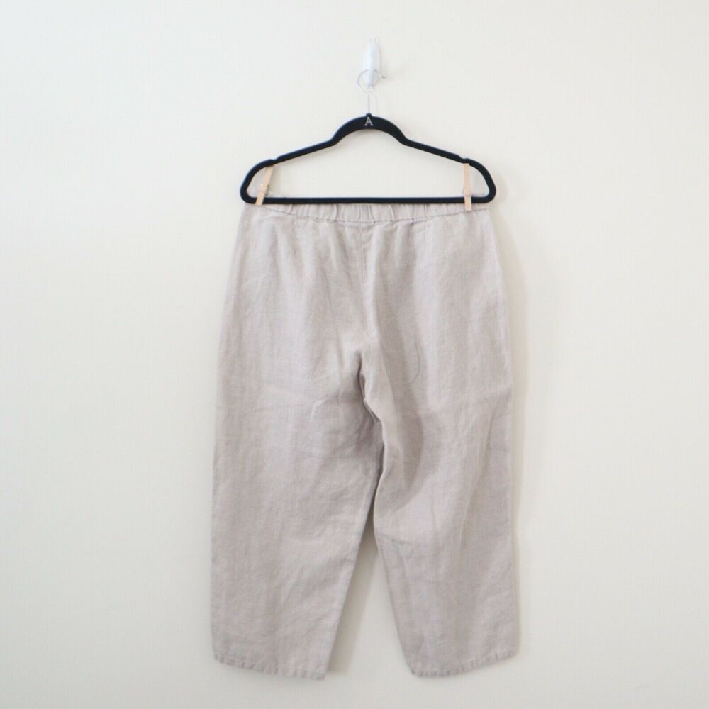 J Jill Size M Love Linen 100% Natural Linen Comfort Stretch Crop Pants - Picture 7 of 10